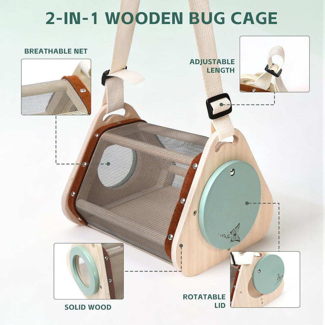 Kinder Abenteuer Entdecker Bug Set Outdoor Entdecker Set, mit Insektenbox, Schmetterlingsfangnetz, L
