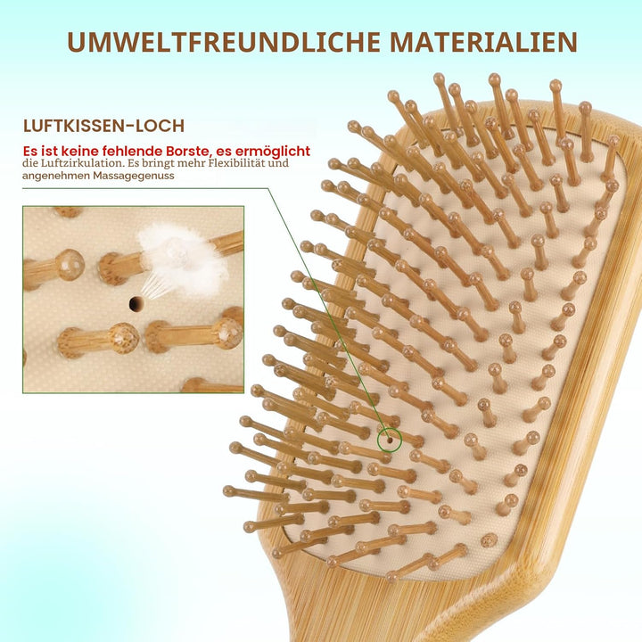 Haarbürsten Set, Haarkamm für Frauen und Entwirrungsbürste, ideal für nasses oder trockenes Haar, ge