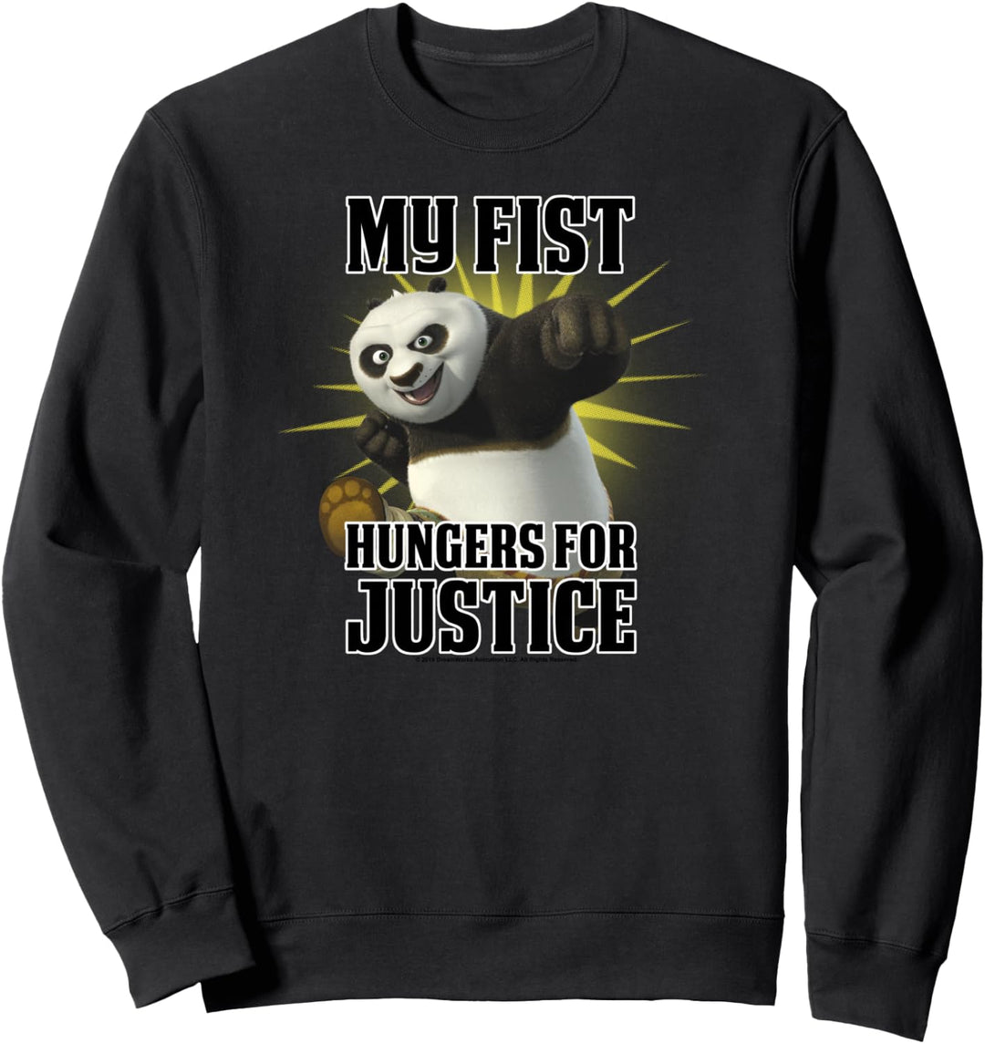 Kung Fu Panda My Fist Hungers For Justice Po Portrait Sweatshirt