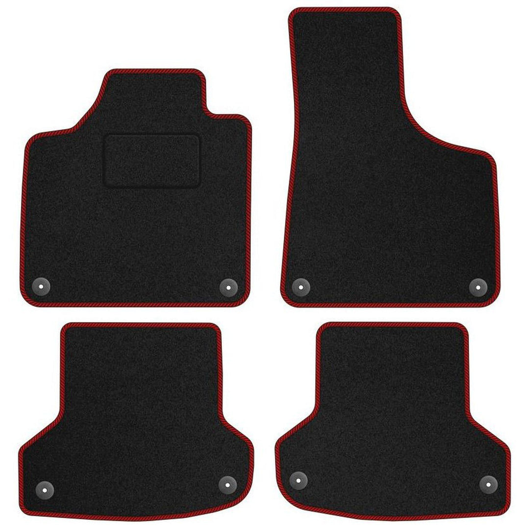 MOTOS Velours Standard Velours-Fussmatten passend für Audi RS3 8P 2003-2013 - Standard, Gewebt, Rot