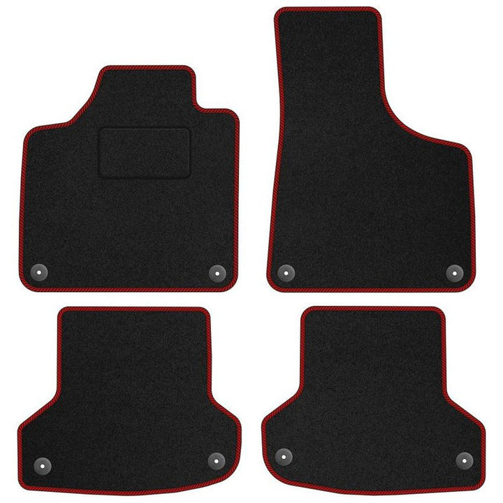 MOTOS Velours Standard Velours-Fussmatten passend für Audi RS3 8P 2003-2013 - Standard, Gewebt, Rot