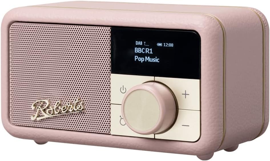 Radio Roberts Revival Petite – Tragbares Kompaktradio mit DAB+/FM, Bluetooth, 20 Stunden Akkulaufzei