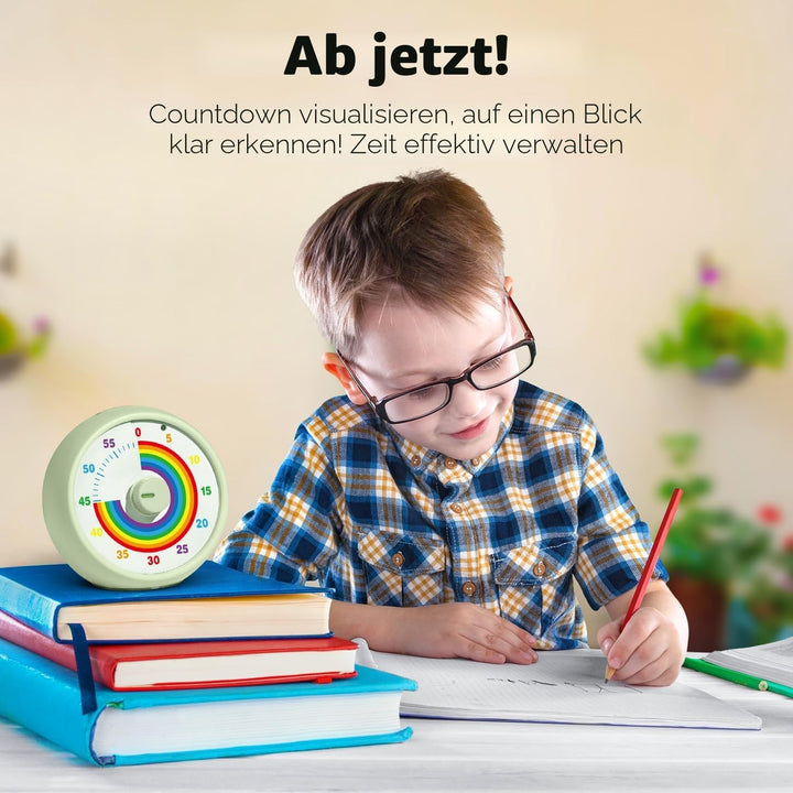 Visueller Timer für Kinder, 60-Minuten Countdown für Klassenzimmer Büro Küche, Schreibtisch Timer Ki