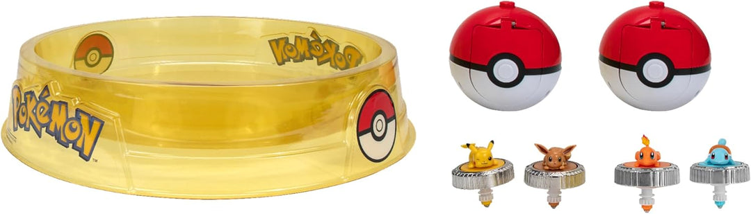 Bandai JW4411 Pokémon Pikachu, Arena + 4 Kreisel, Arena + 4 Kreisel