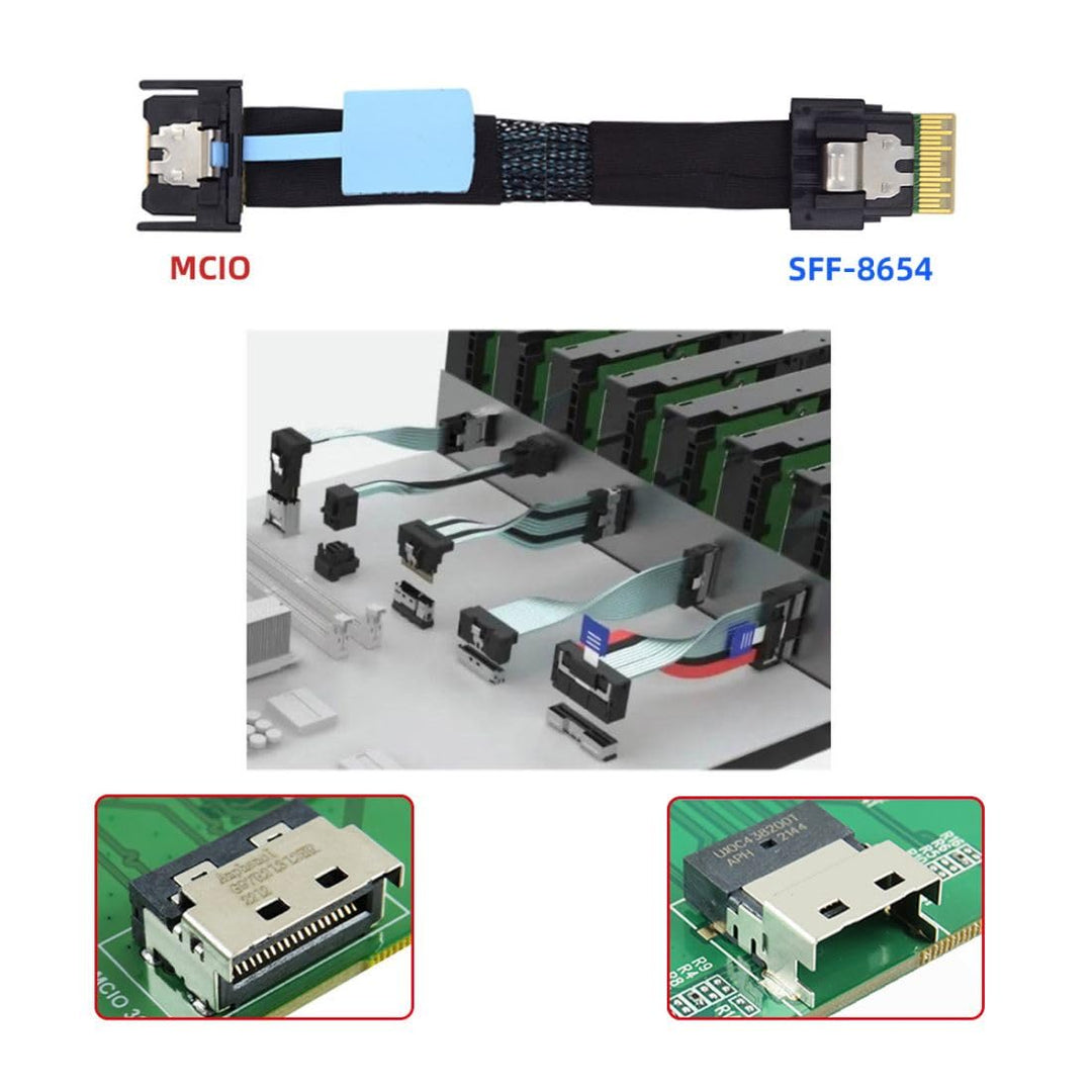 chenyang Slimline SFF-8654 4i Stecker zu PCI-E 5.0 MCIO 4i 38Pin SFF-TA-1016 Mini Cool Edge IO Steck