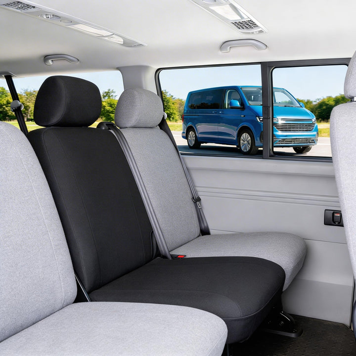 Walser Transporter Sitzbezüge Auto kompatibel mit VW T5, Einzelsitz hinten, Auto Sitzbezüge aus Stof