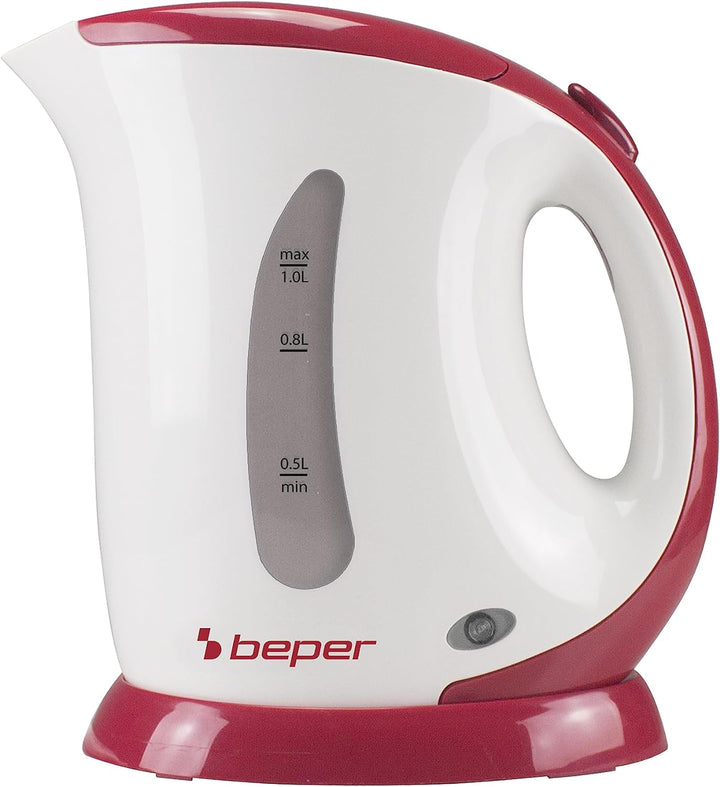 BEPER BB.050 Elektrischer Wasserkocher, Fassungsvermögen 1 l, Anzeige mit Skalierung, automatische A