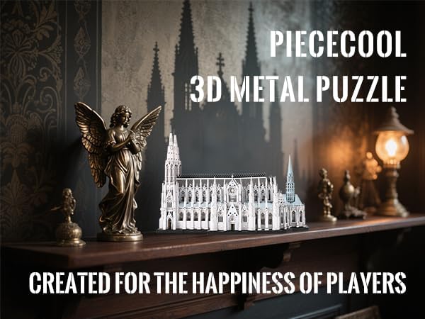 Piececool 3D Puzzle Architecture, 3D Puzzle Pierecool für 340 Edelstahl, Ganzes, 1:1 Wiederherstelle