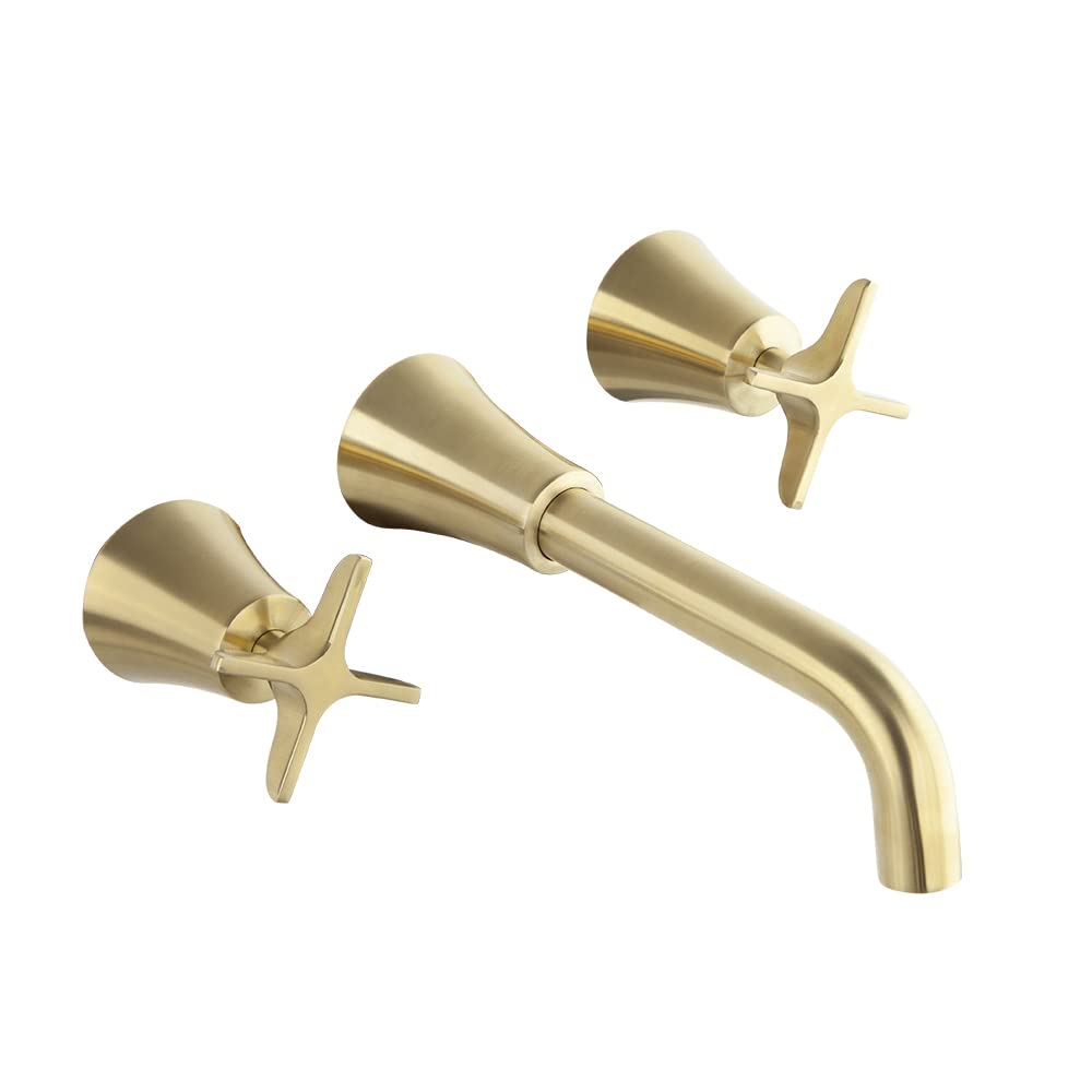 Ramon Soler Adagio 3-Loch Unterputz Waschtischarmatur mit Rohrauslauf 219mm gold gebürstet 912001OC