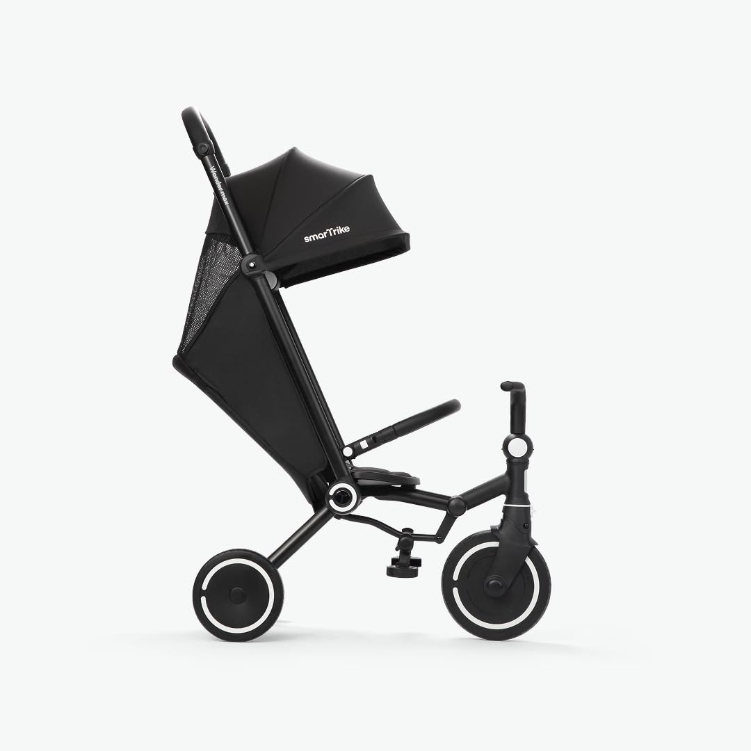smarTrike Wonder max Foldable Toddler Tricycle Stroller – Lightweight 4-in-1 Travel Push Trike with