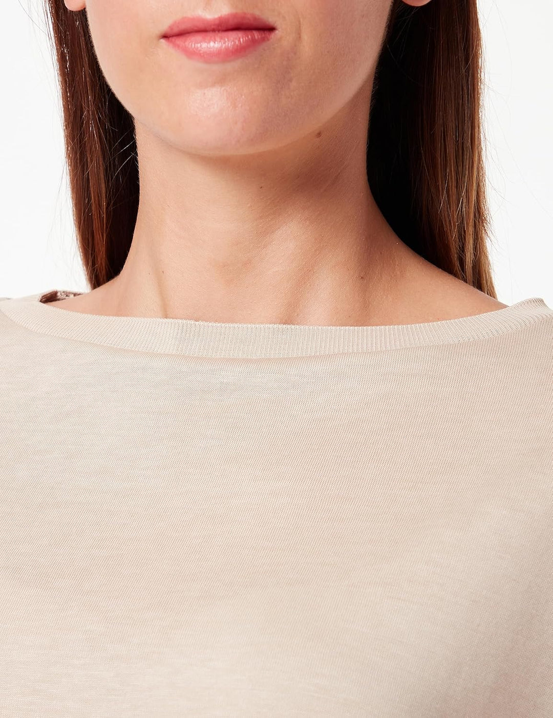 comma Damen T-Shirt 34 8156 Beige, 34 8156 Beige