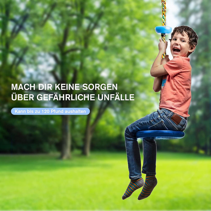 Katomi Kletterseil Schaukel Baum Kinderschaukel mit Plattform und Scheibenschaukel Sitz Set Spielset