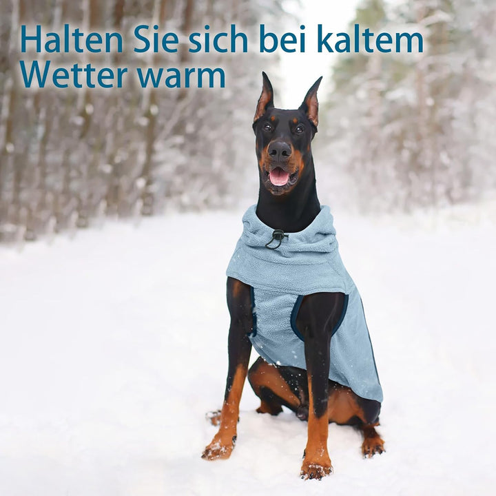 Hundemantel Winter - Hunde Teddy Mantel mit Leinenloch | Leichter Hundefleecepulli, Ärmellose Hundew