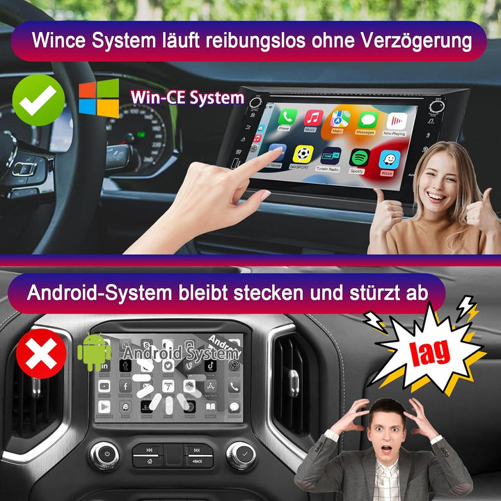 Autoradio für VW Golf 6 Kompatibel Wireless Apple Carplay & Android Auto, 8 Zoll Golf 6 Radio mit To