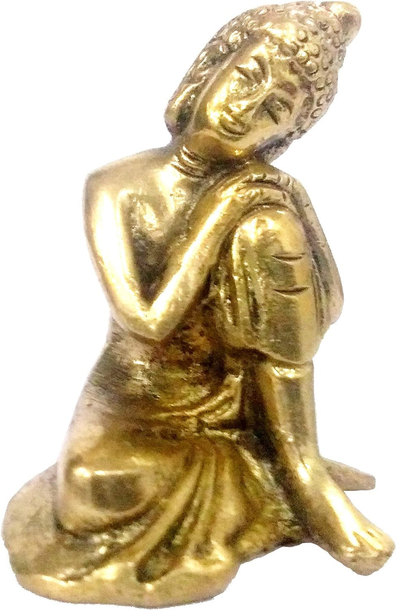 Purpledip Messing Idol Resting Buddha (11947) Goldfarben, Goldfarben