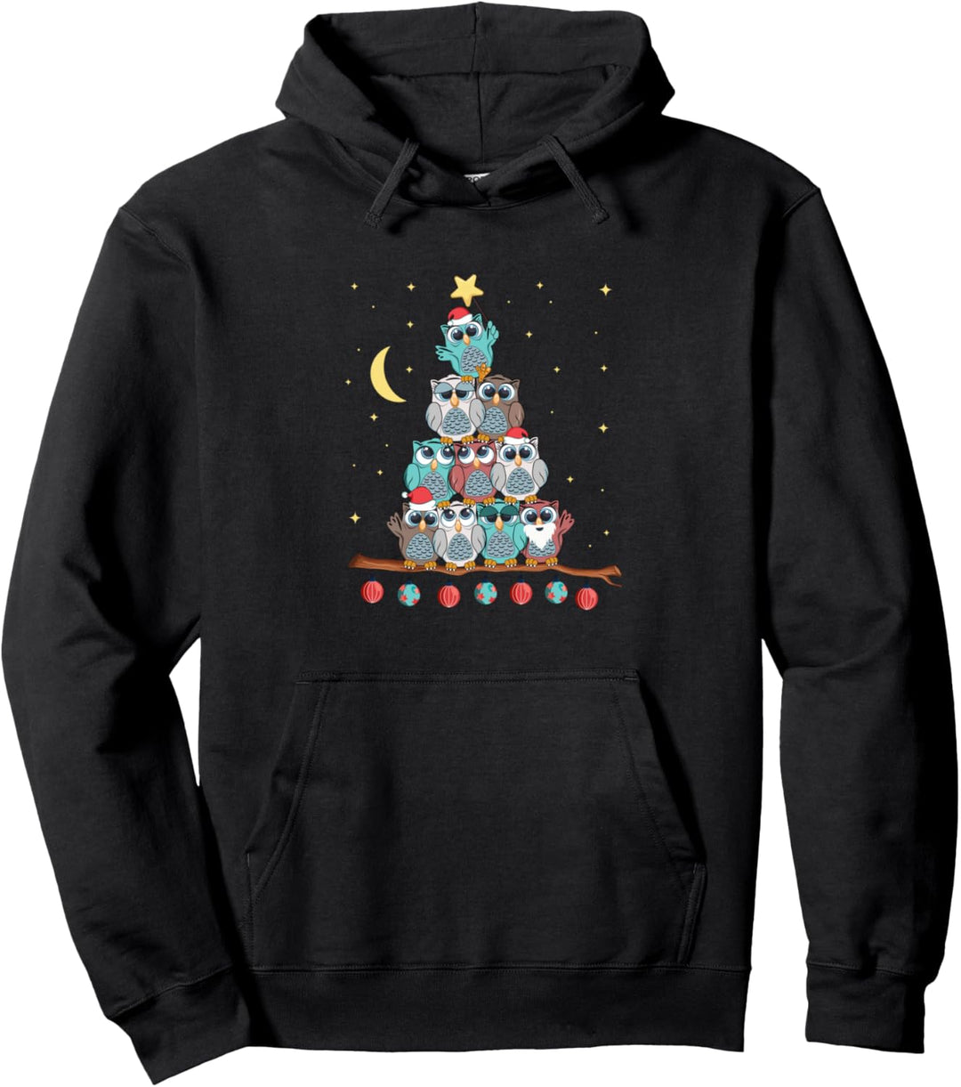 Weihnachten Design Motiv mit verschiedenen Eulen Pullover Hoodie