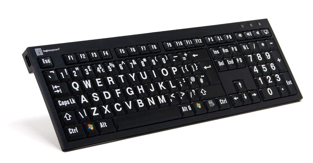 LogicKeyboard LKB-LPWB-BJPU-FR Tastatur, XL-Print Nero on (PC) Schwarz/Weiss