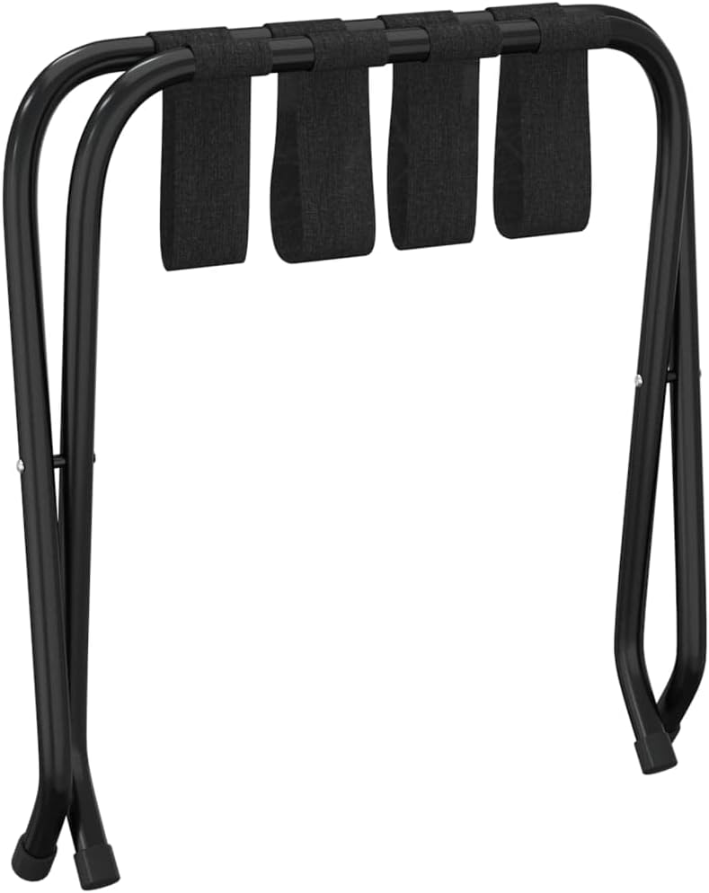 Gepäckablage Schwarz aus Stahl mit 4 robusten Nylon Gurten 56x40x49 cm klappbar faltbar stabil ideal