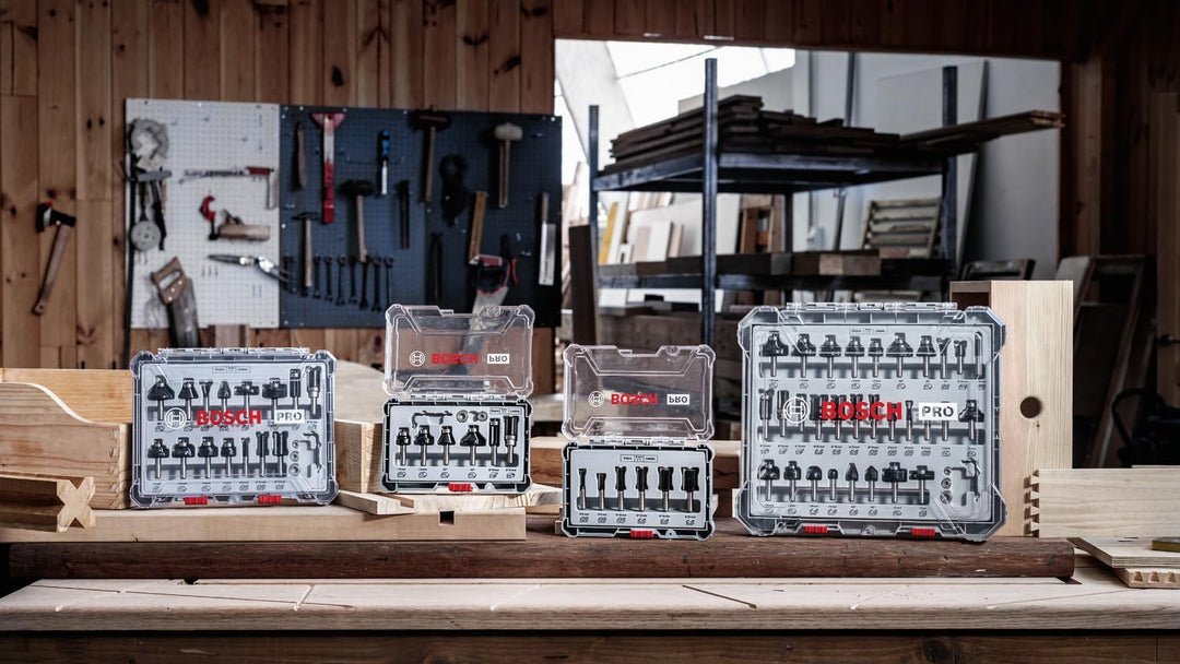 Bosch Professional 6tlg. Nutfräser Set (für Holz, für Oberfräsen mit 6 mm Schaft) 6 tlg. | Nutfräser