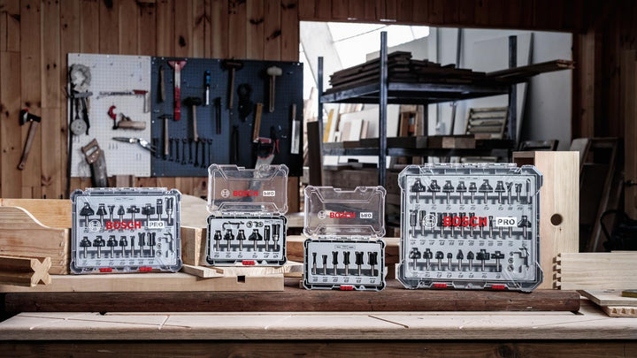 Bosch Professional 6tlg. Nutfräser Set (für Holz, für Oberfräsen mit 6 mm Schaft) 6 tlg. | Nutfräser