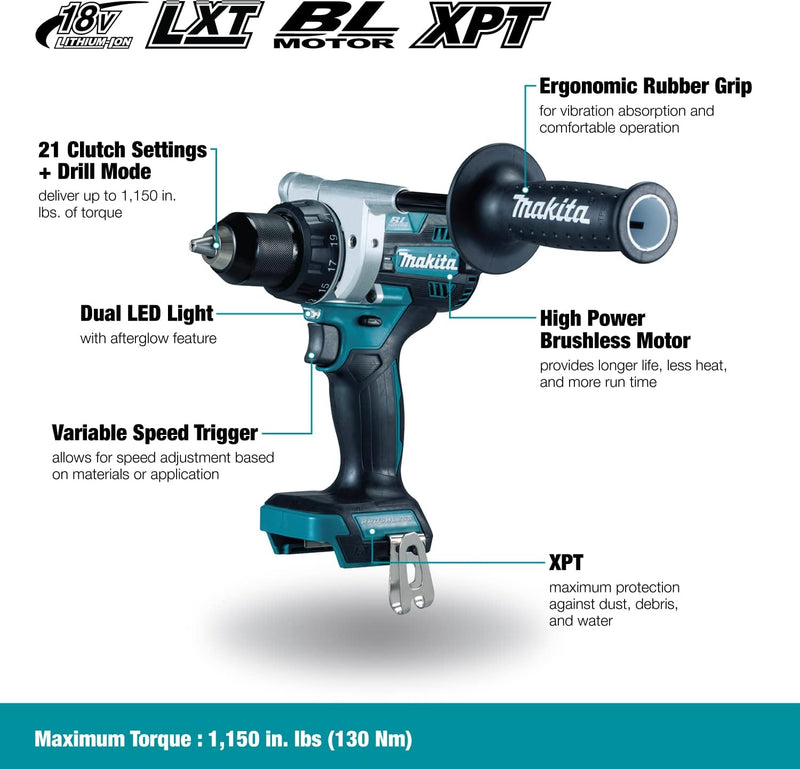 Makita DDF486Z Akku-Bohrschrauber 18V (ohne Akku, Ohne Ladegerät), Akku-Bohrschrauber