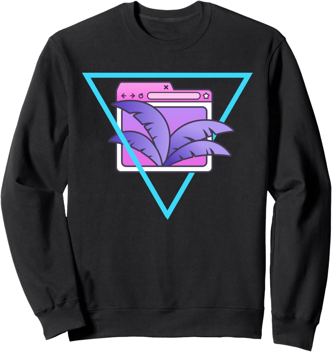 Vaporwave Aesthetic 1990er Retro Kunst Palmen Vaporwave Sweatshirt