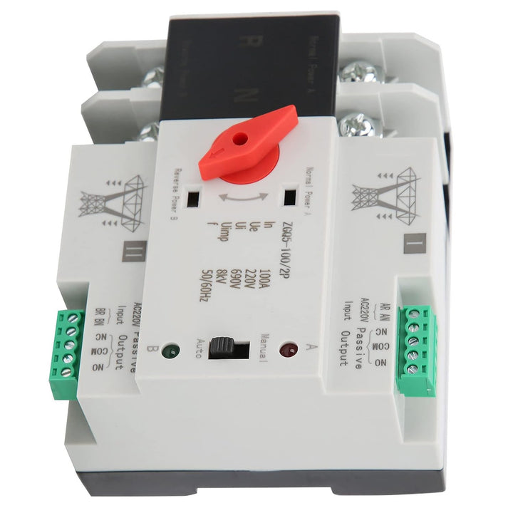 Dual Power Automatic Transfer Switch Unterbrechungsfreier 2-Wege-Controller 220 V Umschalter ZGQ5-10