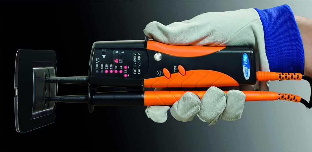 HT-Instruments Digitaler Spannungsprüfer, CAT IV 600V, HT8