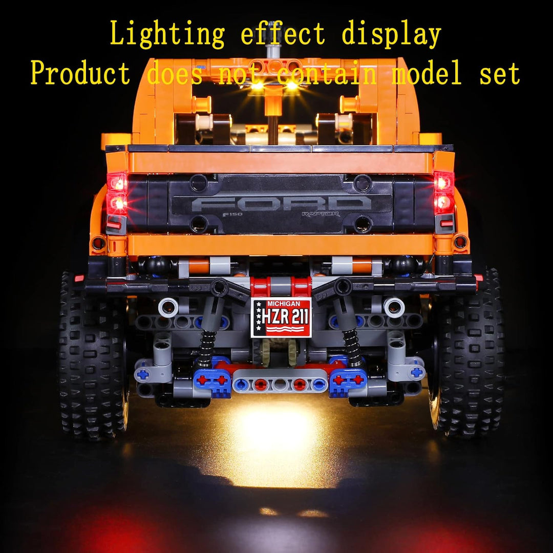 GEAMENT LED Licht-Set Kompatibel mit Lego Ford F-150 Raptor Pick-Up Truck - Beleuchtungsset für Tech