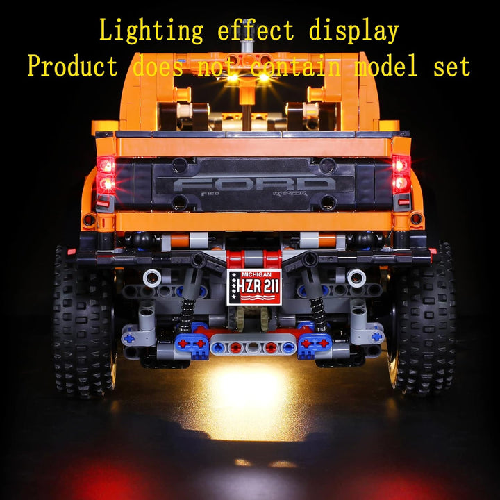 GEAMENT LED Licht-Set Kompatibel mit Lego Ford F-150 Raptor Pick-Up Truck - Beleuchtungsset für Tech