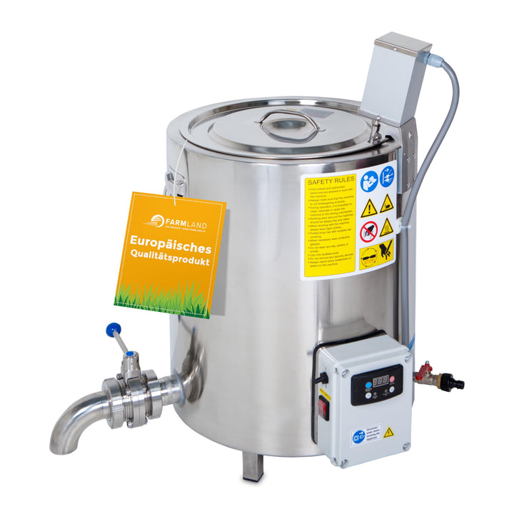 Milky Pasteurisator FJ 50 Eco - Dreiwandiger Käse- und Joghurt Kessel mit Zeit- und Temperatureinste