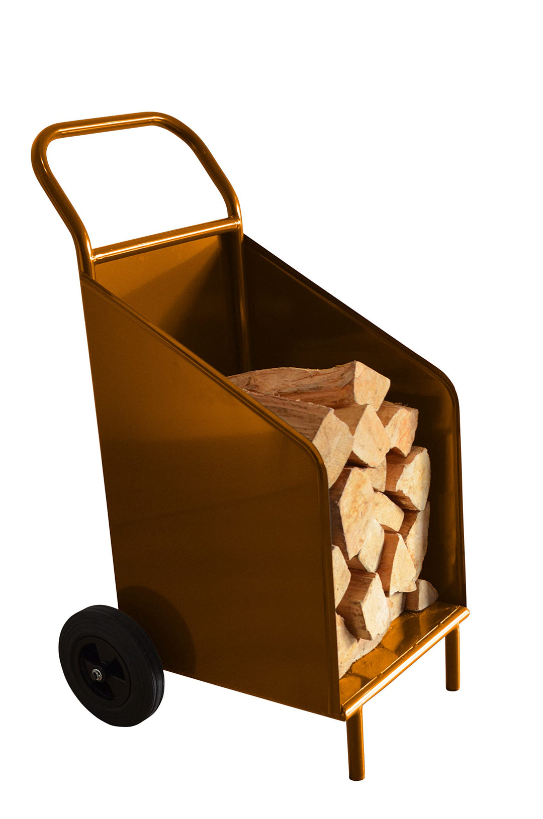 Massiver Kaminholzwagen Brennholzwagen Holzwagen mit Rollen (Kupferbraun), Kupferbraun