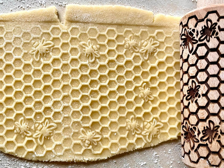 WILD 3-er SET Kinder Nudelhölzer. Nudelholz mit muster für Gebäck und Keramik von Algis Crafts 3-er