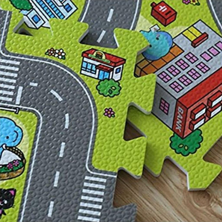 9 stücke Baby Eva Schaum Puzzle Matte für Kinder. Rennbahn Spielmatte. 9 Stück. 30 x 30 x 1 cm. je d