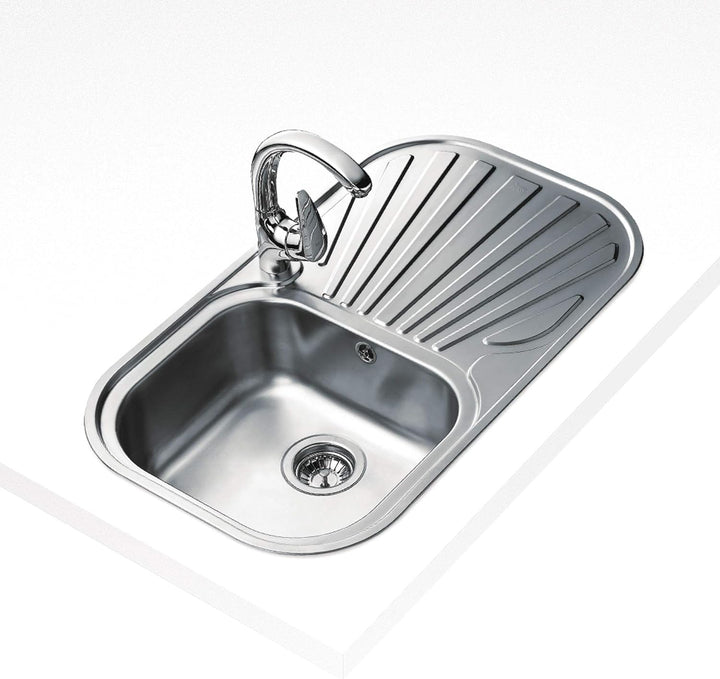 STYLO 1C 1E REV Fregadero inox cubeta y escurridor, 170mm, Mueble 45