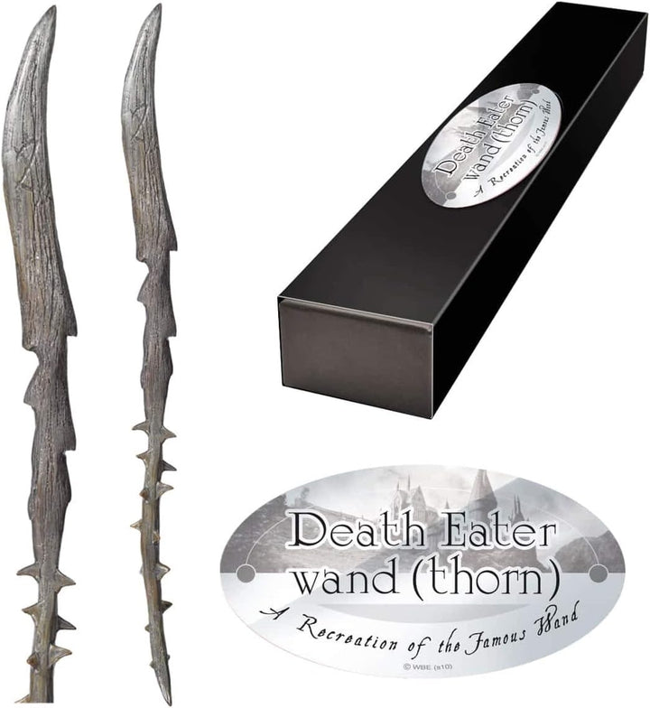 The Noble Collection - Death Eater Thorn Character Wand - 14in (34.5cm) Wizarding World Wand with Na