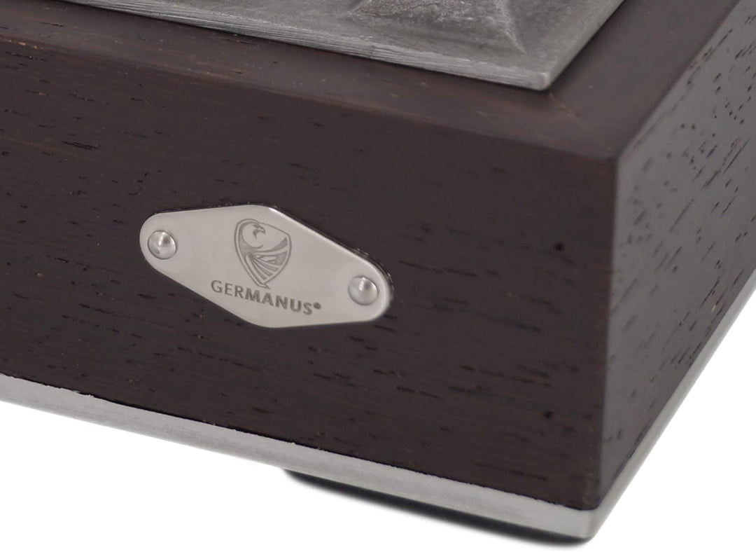 GERMANUS Zigarrenascher massiv aus Holz und Metall