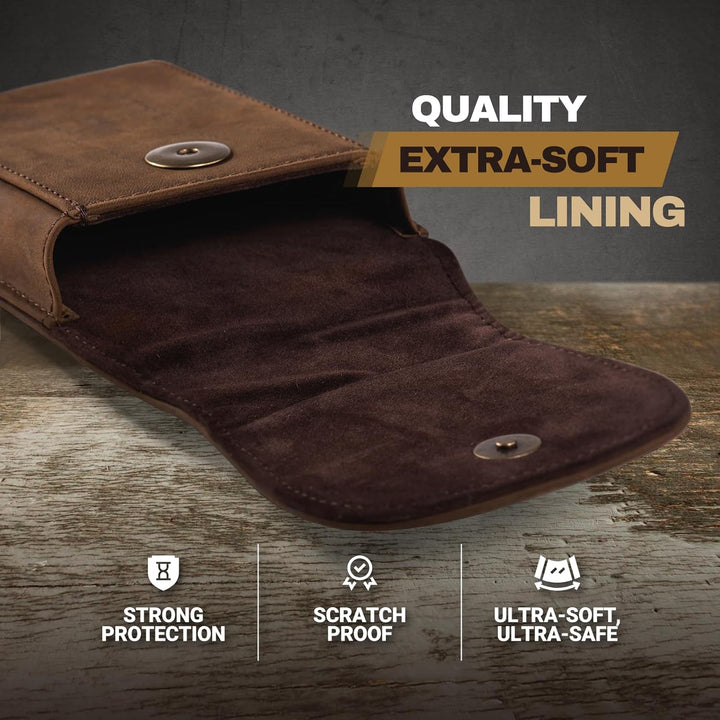 Hengwin Leder Handy Holster Fall Taille Gürtel Tasche für iPhone 17 Pro Max/16Plus iPhone 16 15 14 1