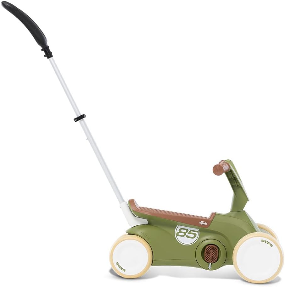 Berg GO² 2in1 Rutschauto Retro Grün | Rutscher und Laufrad, Kinderrutscher, Kinderauto mit Ausklappb