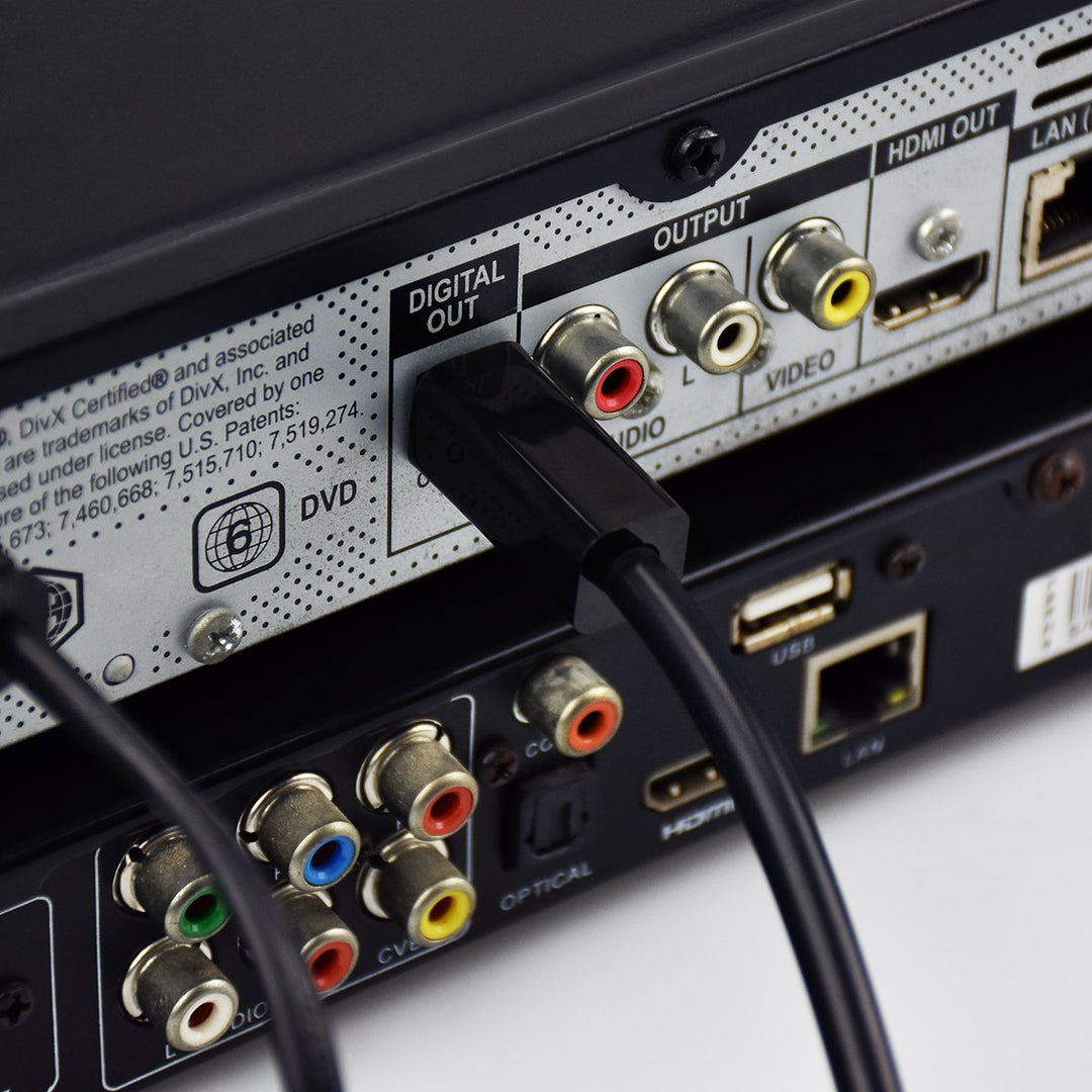EMK Toslink Optischer Splitter 1x3, 3-Wege Digital Audio Verteiler mit Manuell Schalter, Kompatibel