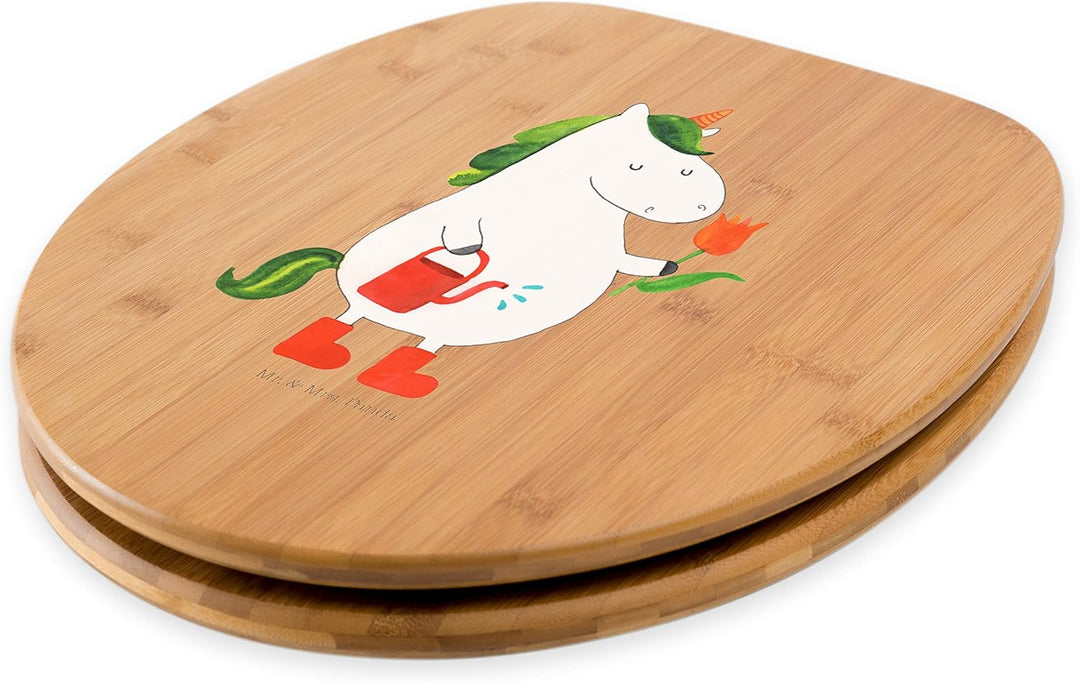 Mr. &amp; Mrs. Panda Motiv WC Sitz Einhorn Gärtner - Geschenk, Klobrille, Klodeckel, Giesskanne, Unicorn