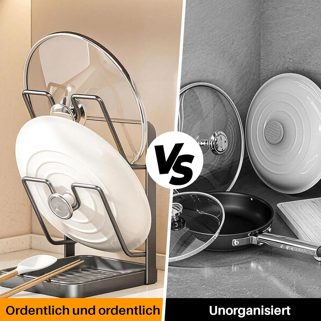 Generisch Topfdeckel Organizer Küchenregal,Topfdeckelhalter Küche,Multifunktionaler Küchenorganizer