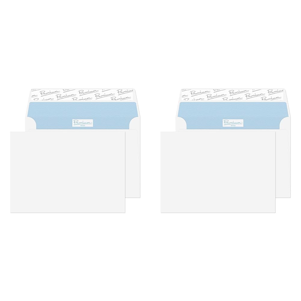Blake Office 31214 Briefumschläge Haftklebung Ultra Weiss Wove C6 114 x 162 mm 120g/m² 50 Stück (Pac