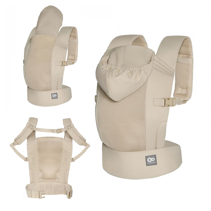 Kinderkraft ergonomische Babytrage CARRYBEE ab 3 Monaten bis 20 kg, verstellbar, feste Kapuze, aus B