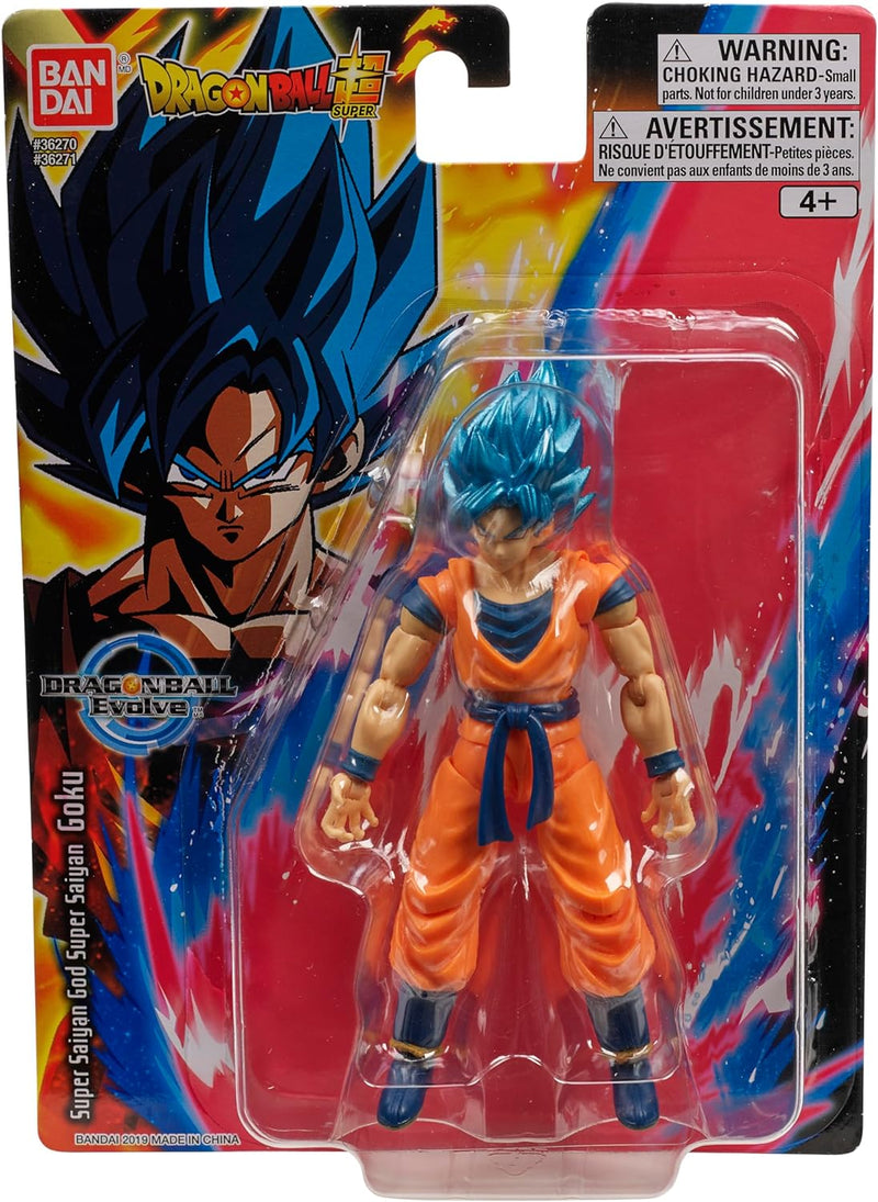 BANDAI Dragon Ball Evolve Blue Goku Anime-Figur, Dragon Ball Super Blue Goku Anime-Spielzeugfigur, A