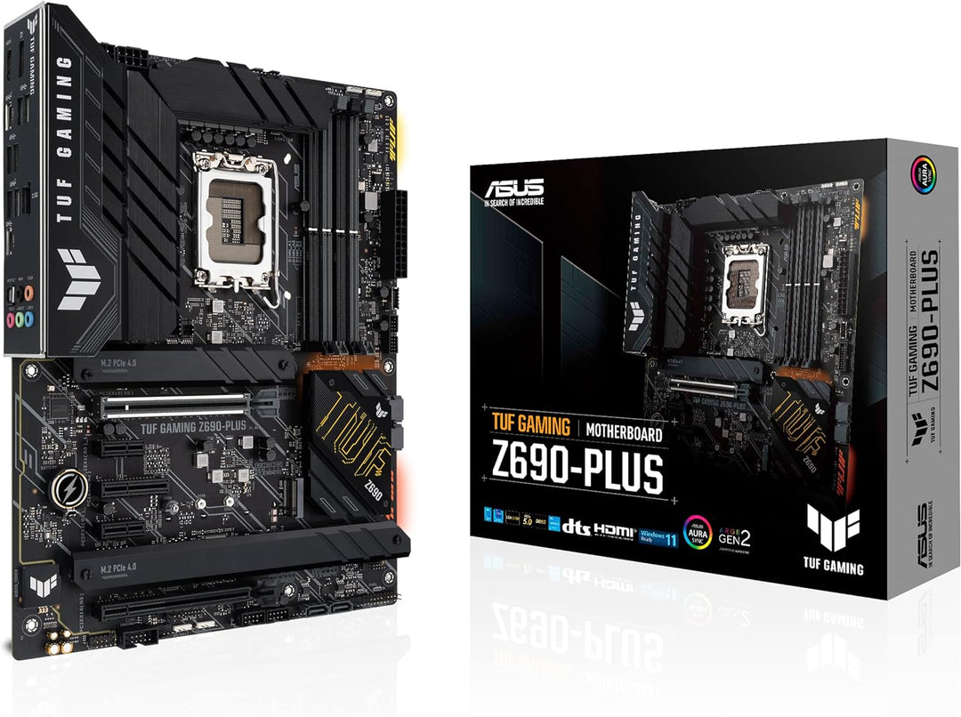ASUS TUF Gaming Z690-PLUS Mainboard Sockel Intel LGA 1700 (Intel Z690, ATX, PCIe 5.0, DDR4, 4X M.2,