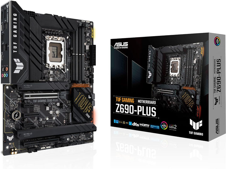 ASUS TUF Gaming Z690-PLUS Mainboard Sockel Intel LGA 1700 (Intel Z690, ATX, PCIe 5.0, DDR4, 4X M.2,
