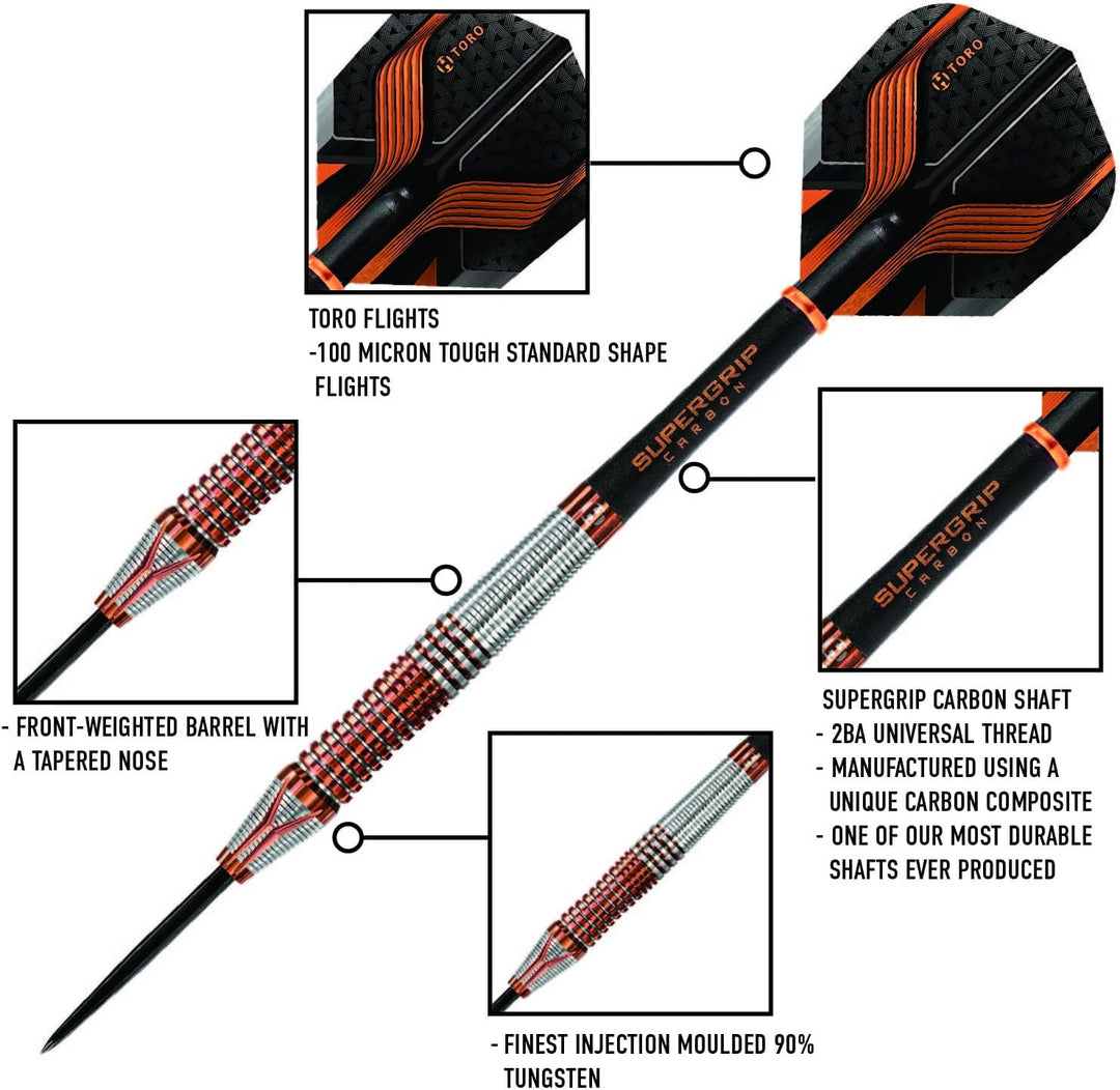 Harrows Steel Darts Toro 90% Tungsten Steeltip Dart Steeldart Hochwertiger Tungsten Dart Dartpfeile