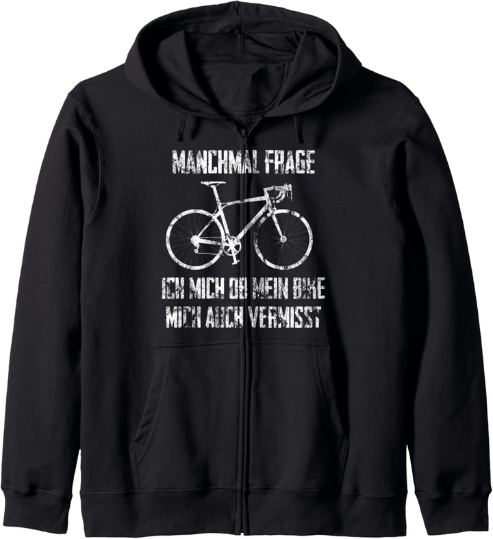 Vermisst mich mein Bike - Fahrrad Design Lustig Rennrad Kapuzenjacke