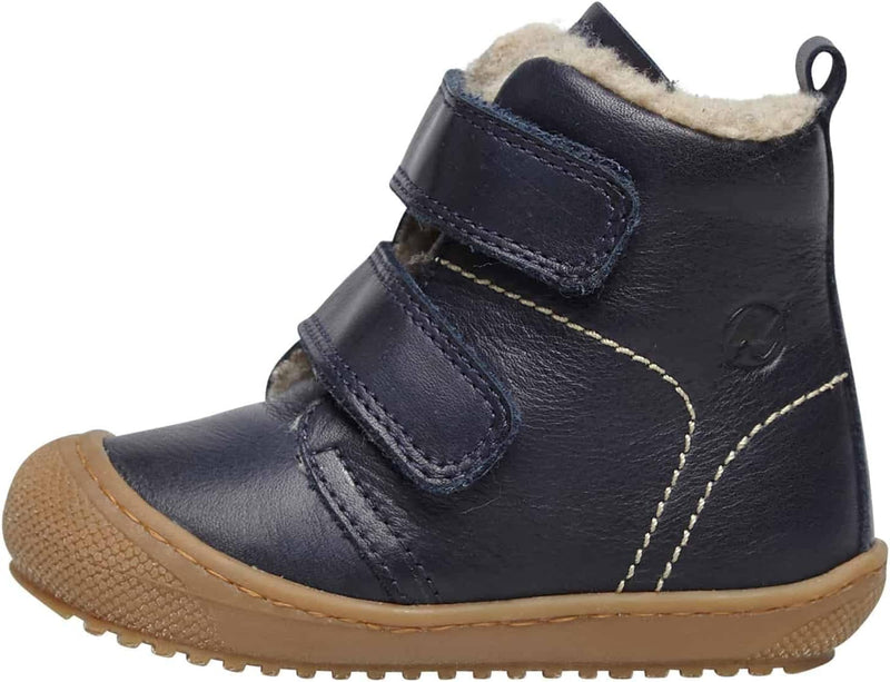 Naturino Bubble VL-Stiefeletten aus gefüttertem Nappaleder, Marineblau 26